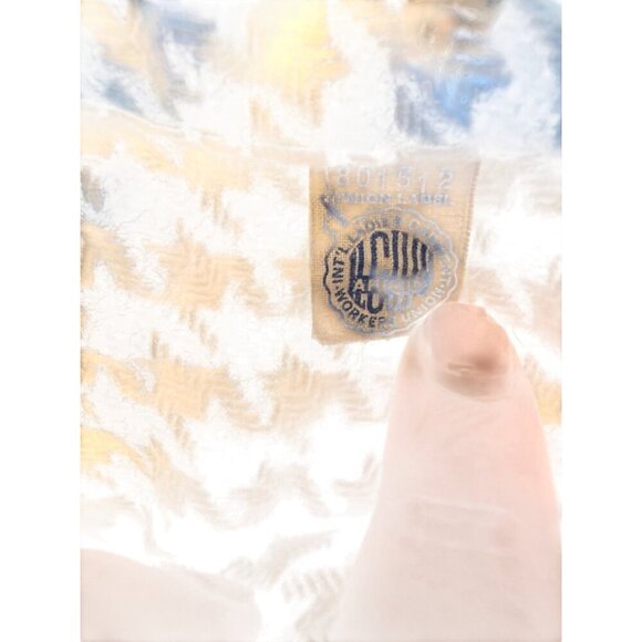 Vintage Black & White Houndstooth A-Line Skirt Wool Skirt Small Academia - Picture 3 of 4